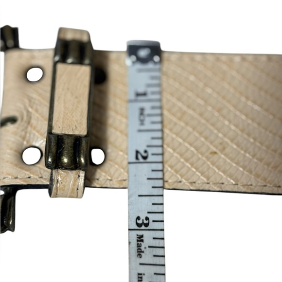 Nina Arjani Women’s Vintage Genuine Lether Belt medium snake scale pattern - Picture 8 of 10